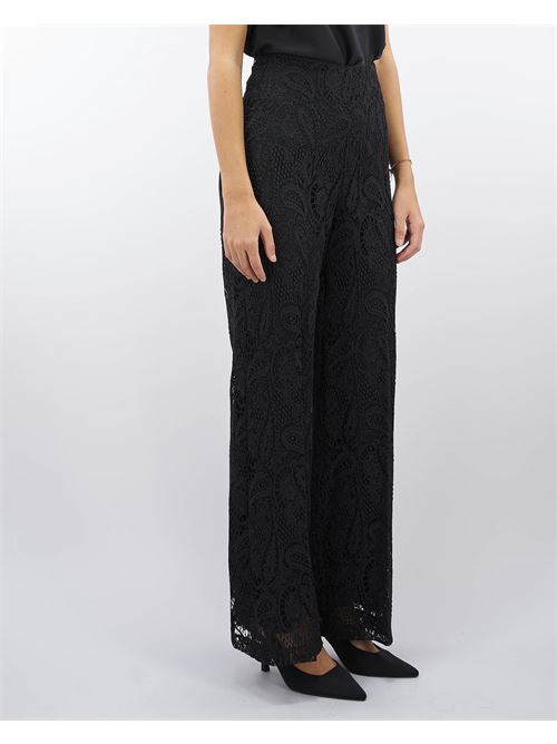 Wide leg trousers in macramé lace Twinset TWIN SET | Pants | TP24666